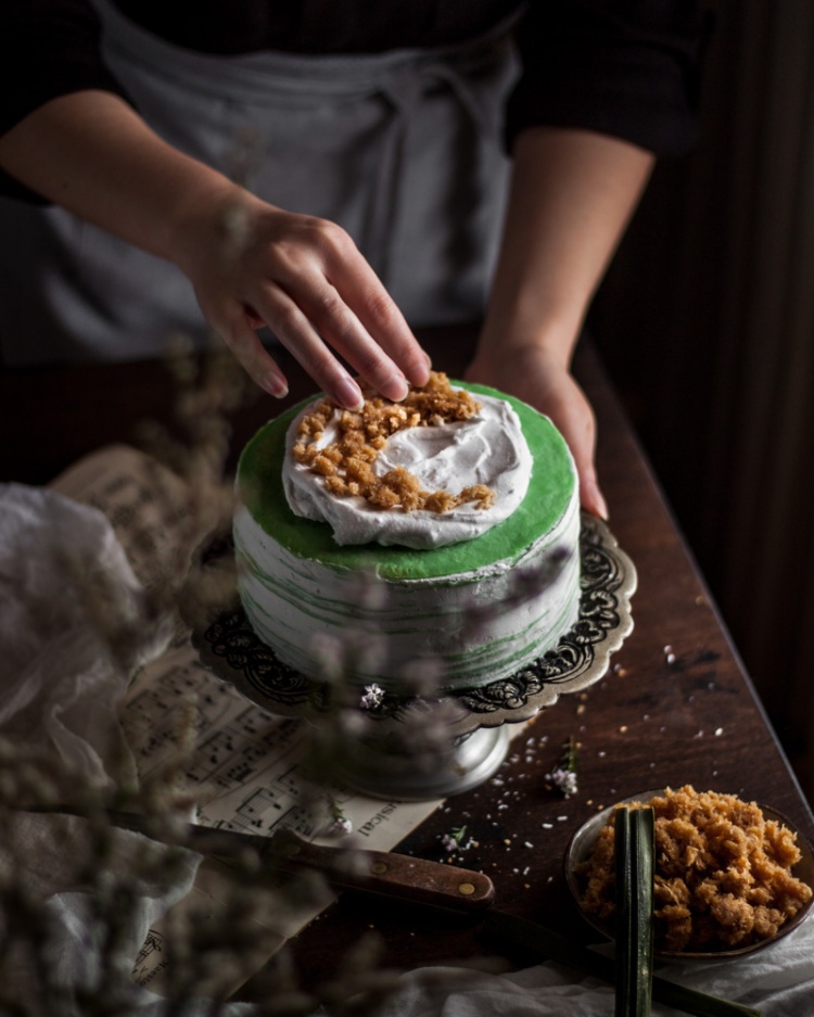 crepe cake moody food photography Melbourne Australia