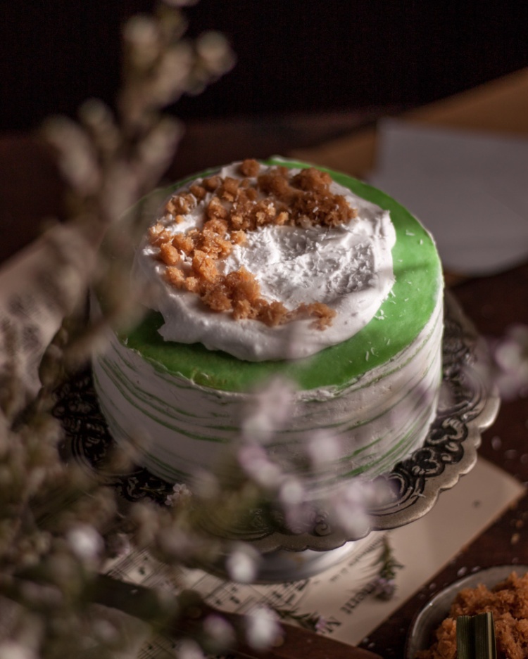 crepe cake moody harsh light food photography Melbourne Australia